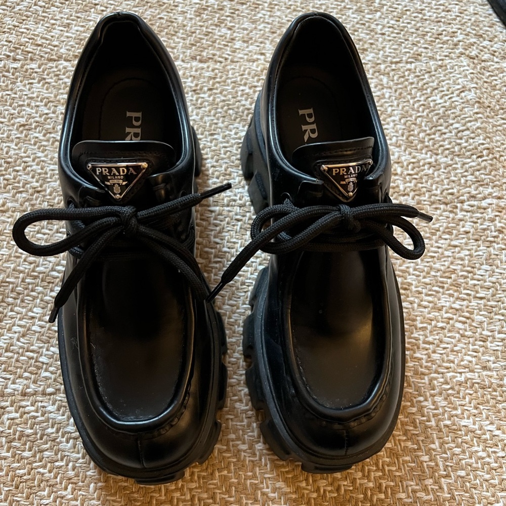 Prada Women's Black Leather Loafers